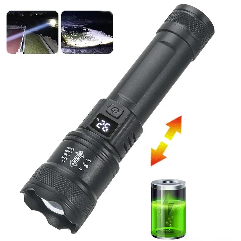 High Power Rechargeable LED Flashlight