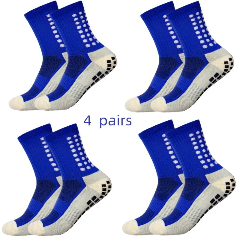 4 pairs of men's soccer socks non pad football basketball socks