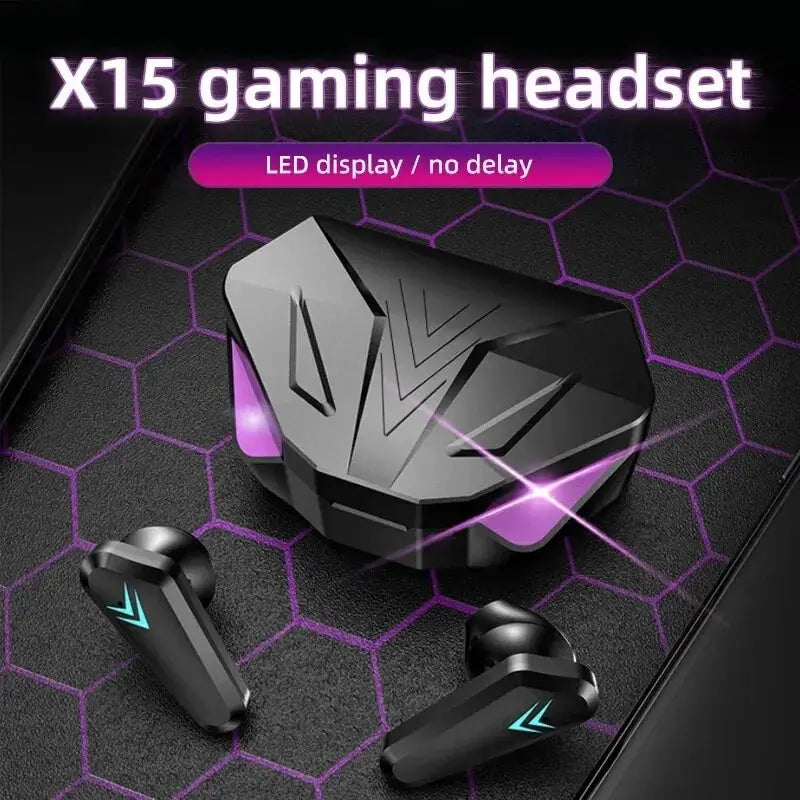 X15 TWS Wireless Bluetooth Headset LED Display Gamer