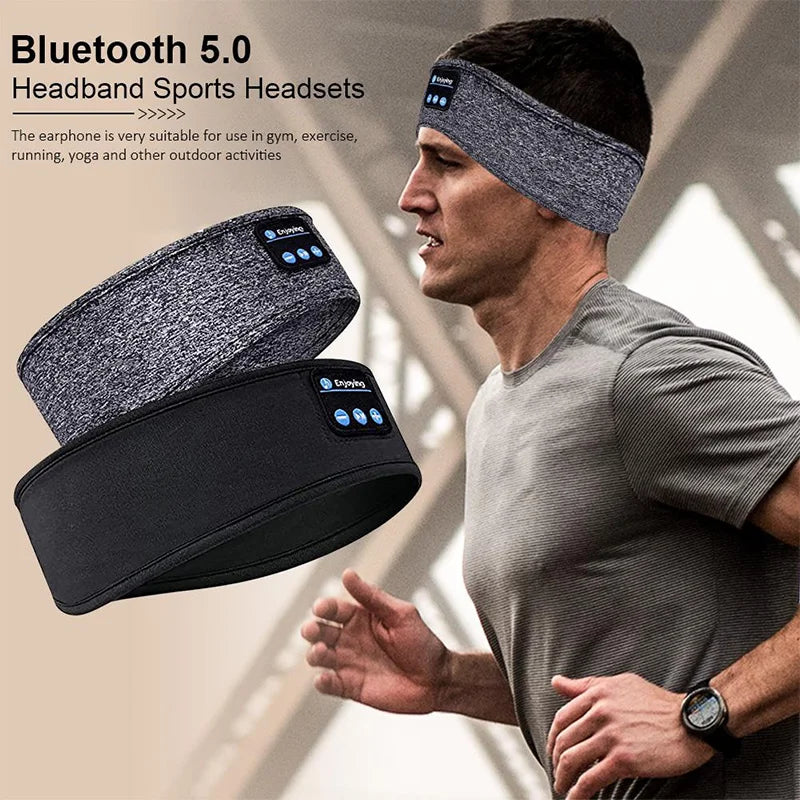 Bluetooth Sports Sleeping Headband Elastic  Eye Mask