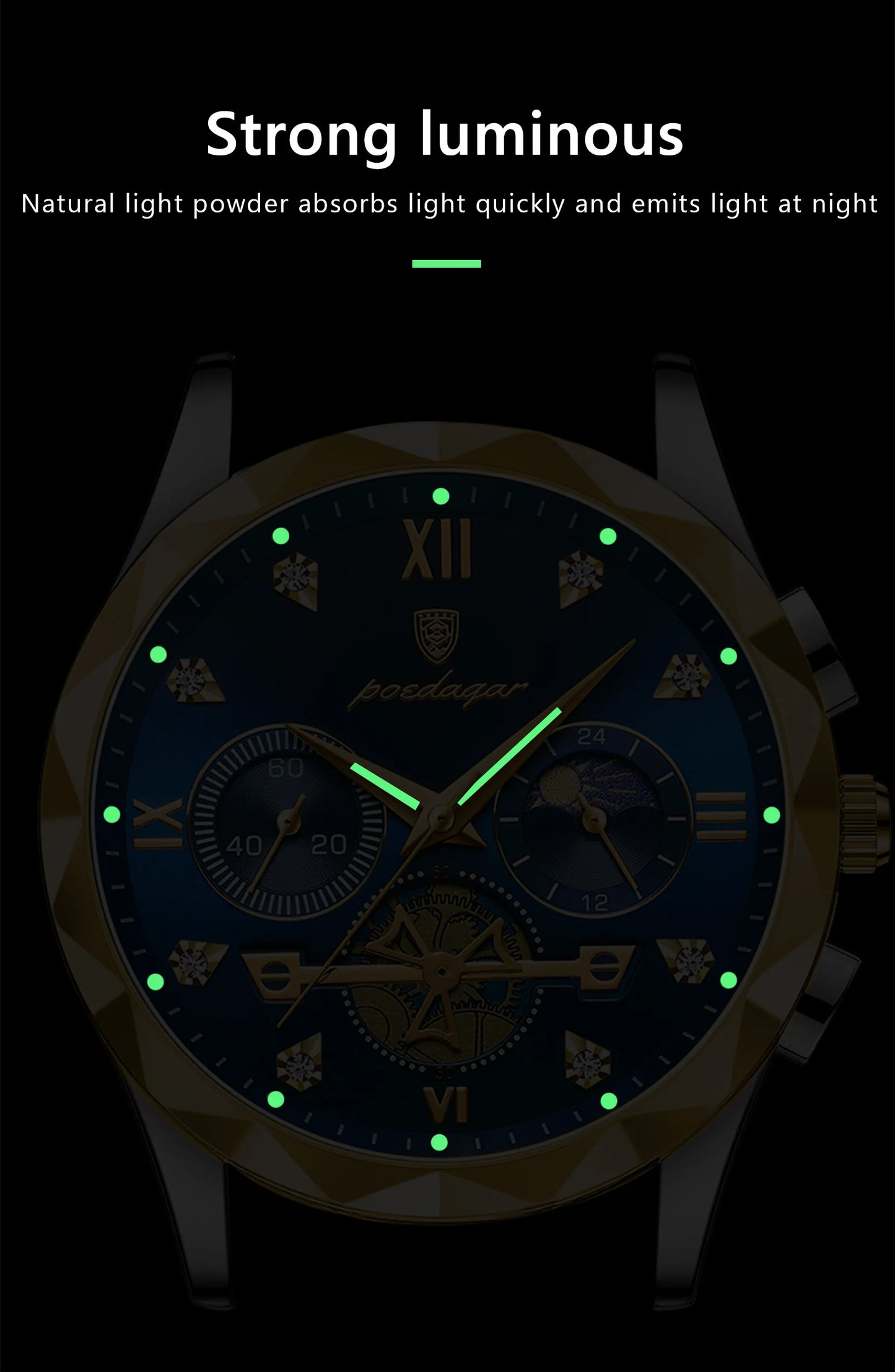 POEDAGAR Luxury Man Wristwatch