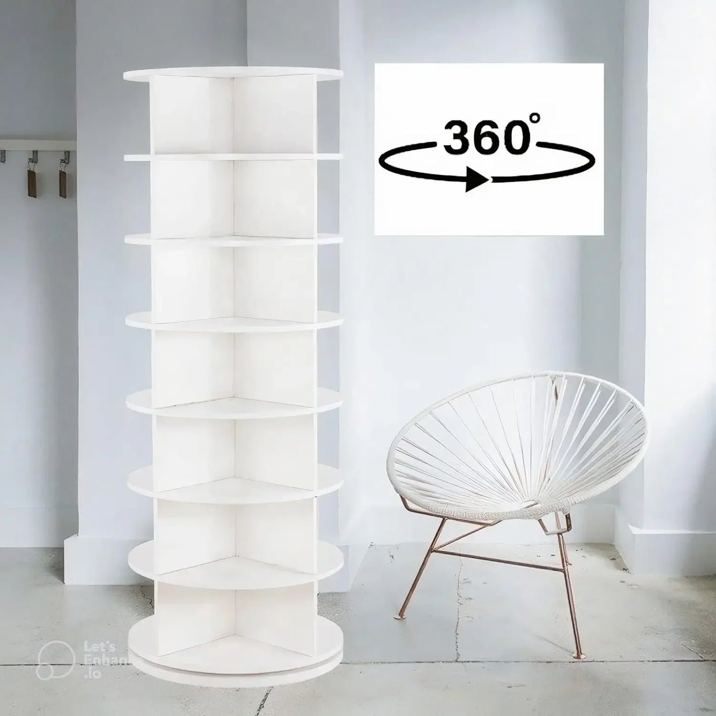 Weinstein storage Rotating shoe rack 360°