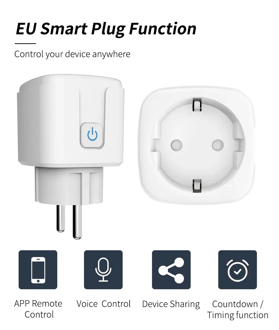 WiFi Smart Plug 16A/20A EU Power Monitor Switch