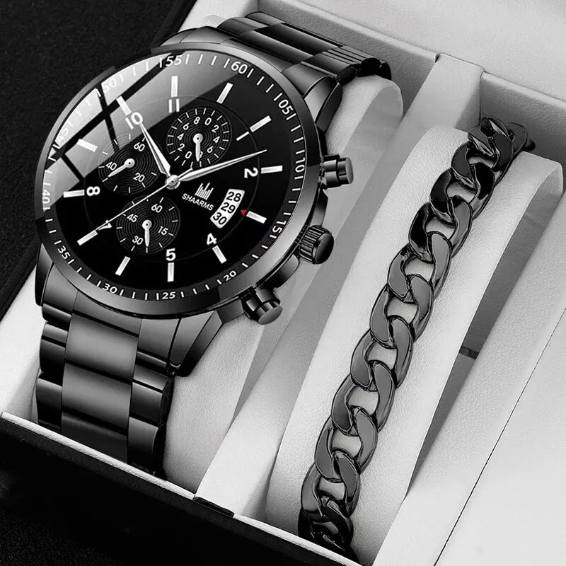 Fashion Mens Stainless Steel Watches Luxury