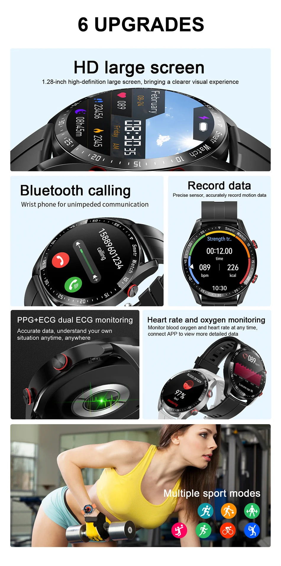 Bluetooth Call Smart Watch Men