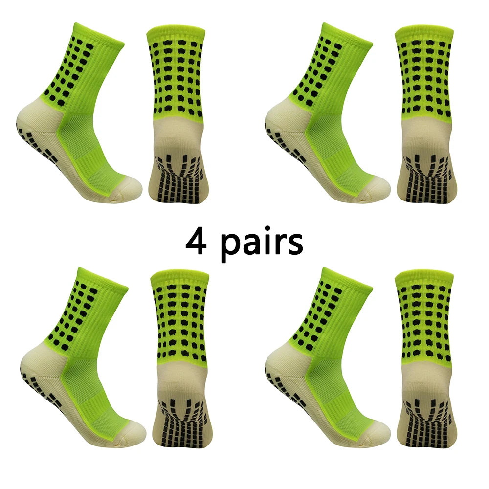 4 pairs of men's soccer socks non pad football basketball socks