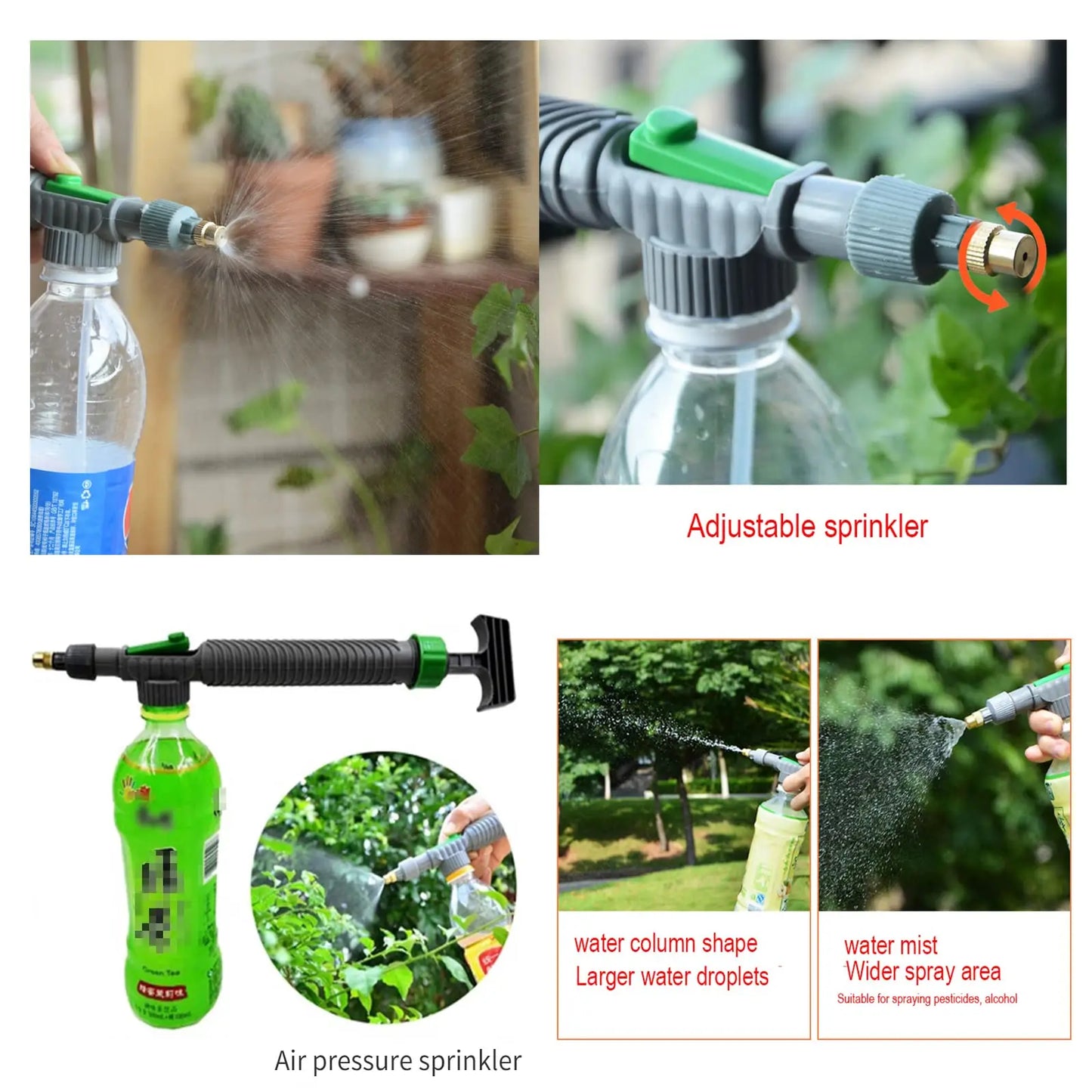 Beverage Bottle Sprayer Watering Flower Sprinkler