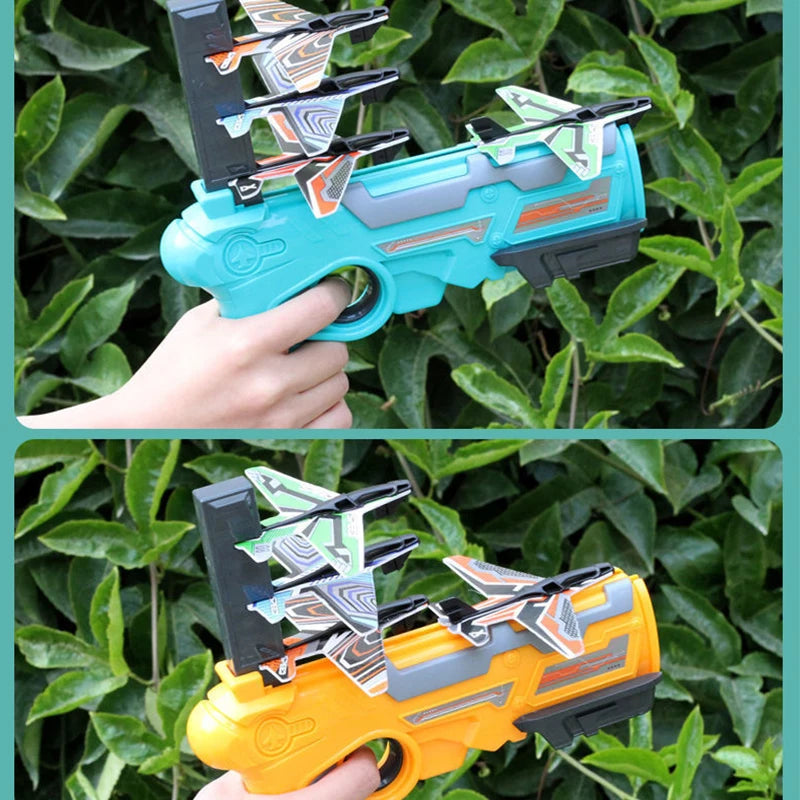 Airplane Launcher Bubble Catapult With 6 Small Plane Toy