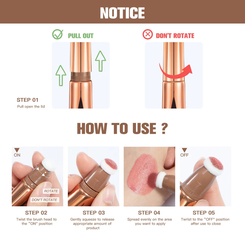 Liquid Contouring Highlighter Stick Matte Brightening Primer Highlighter Nose Shadow Silhouette Small V Face Blush Highlight