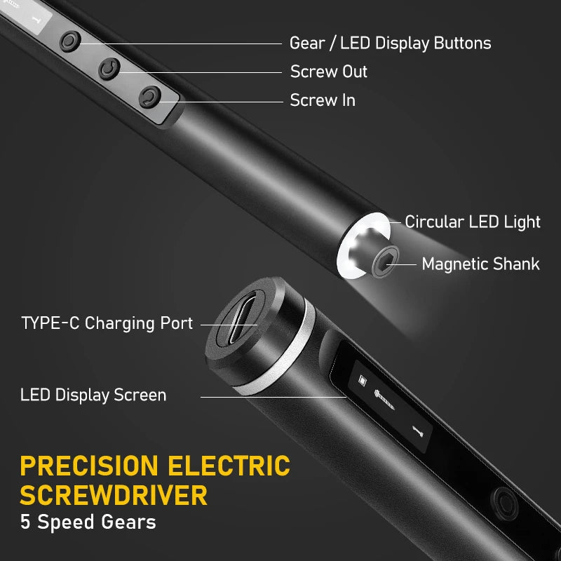 S6 MAX 5-Speed precision electric screwdriver