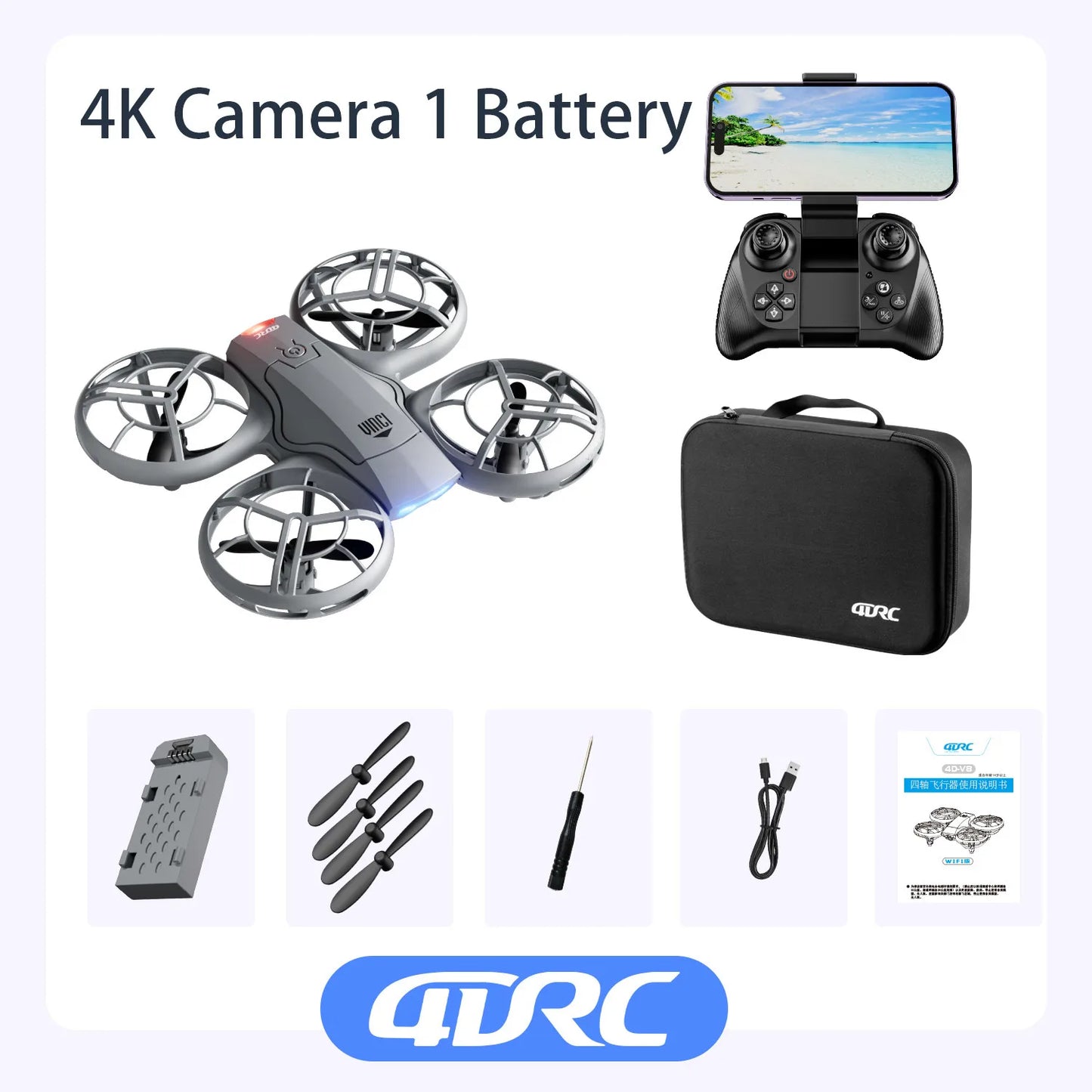 V8 New Mini Drone 4k profession HD 1080P Wide Angle Camera