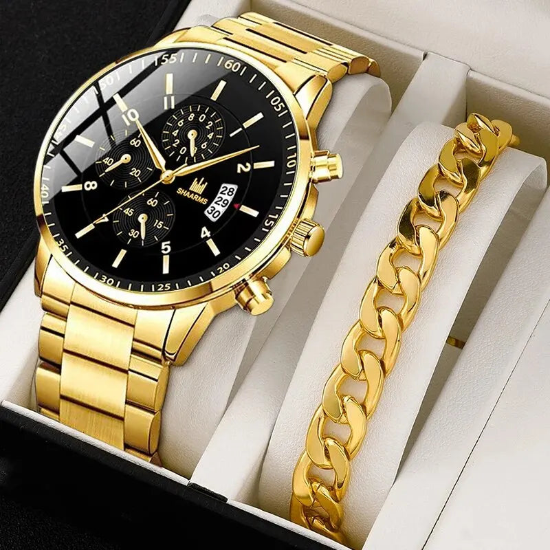 Fashion Mens Stainless Steel Watches Luxury