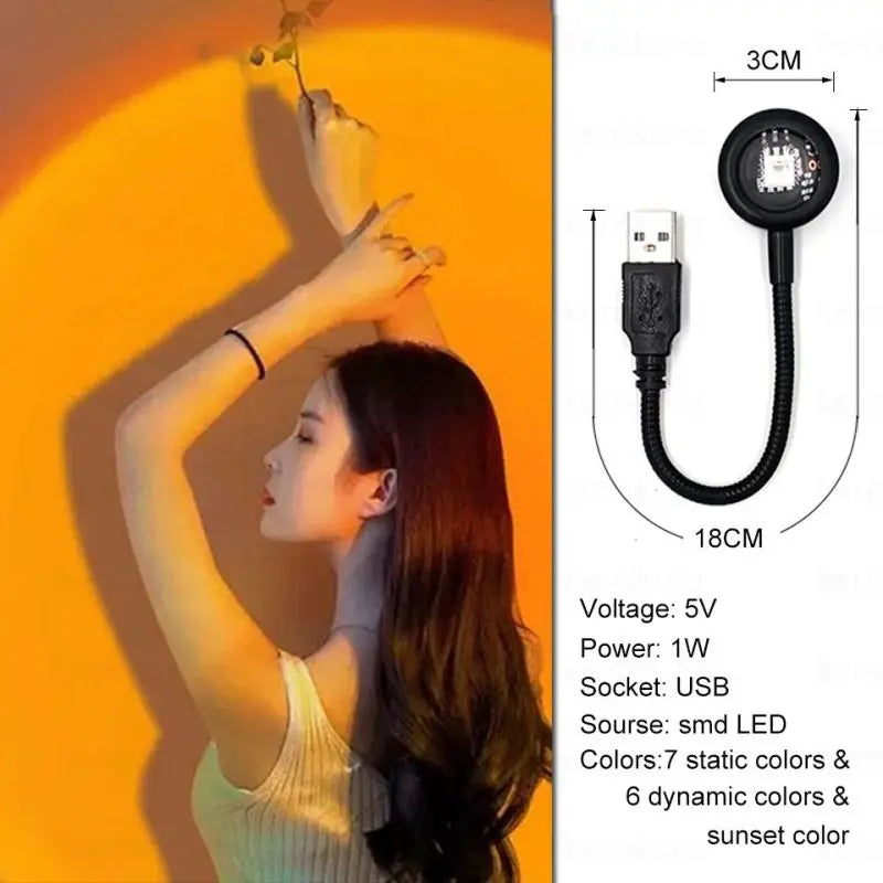 USB Sunset Light Lamp Self Photography Light LED