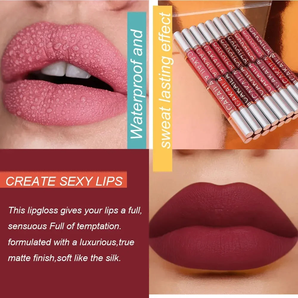 Colors Matte Lipgloss Wholesale Cheap Liquid Lipstick Makeup Lip Color Batom Long Lasting Sexy Red Pink Nude Lip Gloss Bulk