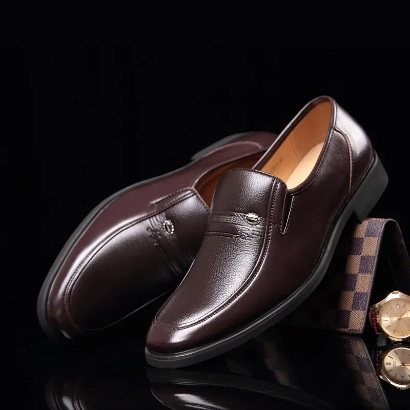 Leather Men Formal Shoes Luxury Brand