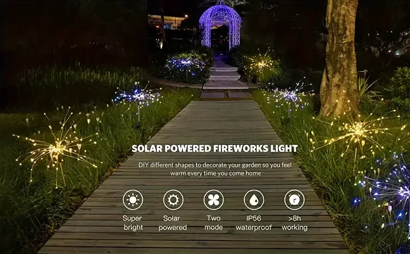 NEW Garedn Solar Fireworks Lights