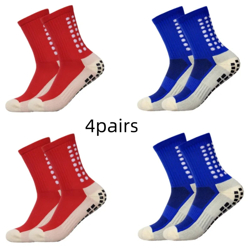 4 pairs of men's soccer socks non pad football basketball socks