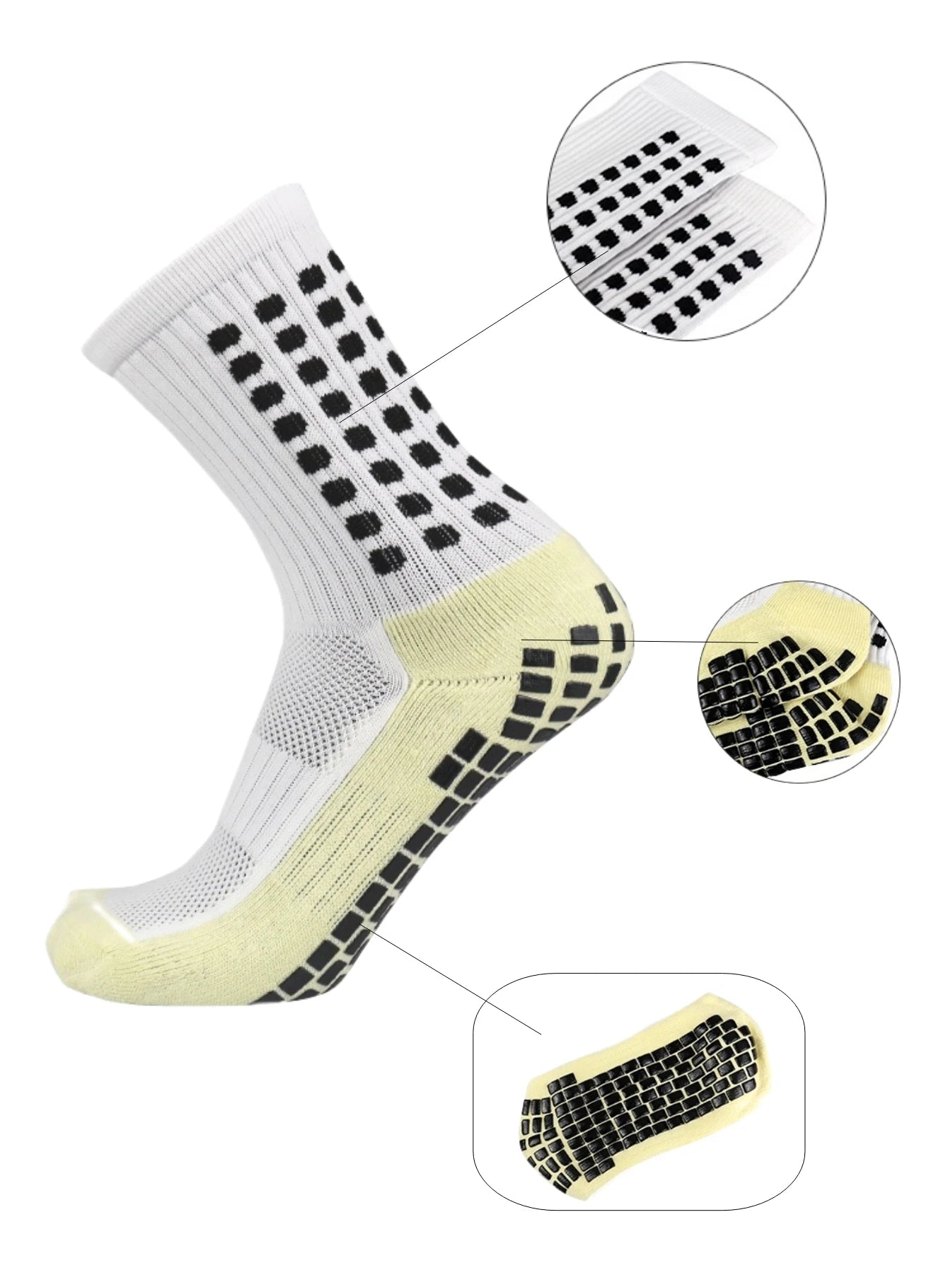 4 pairs of men's soccer socks non pad football basketball socks