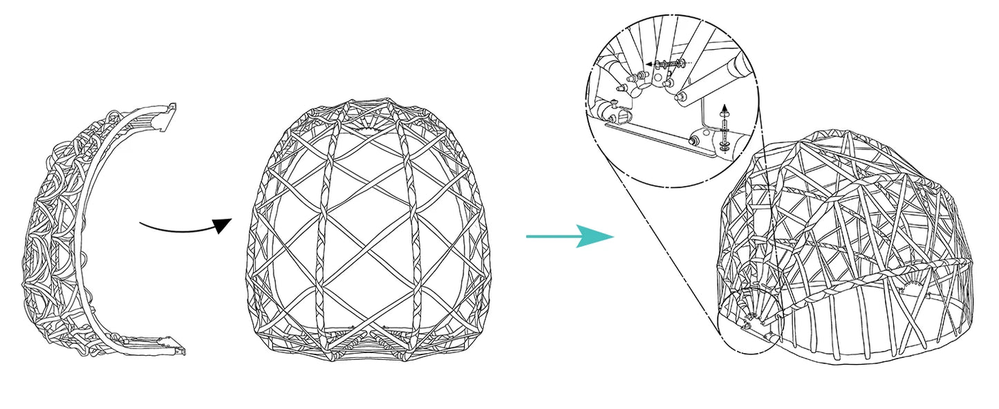 Double Egg Swing Chair with Stand, 2 Person