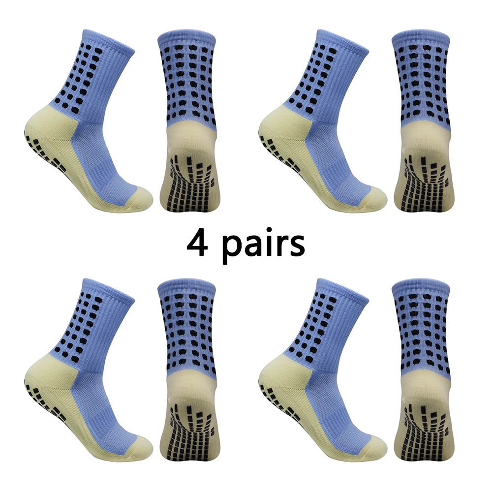 4 pairs of men's soccer socks non pad football basketball socks