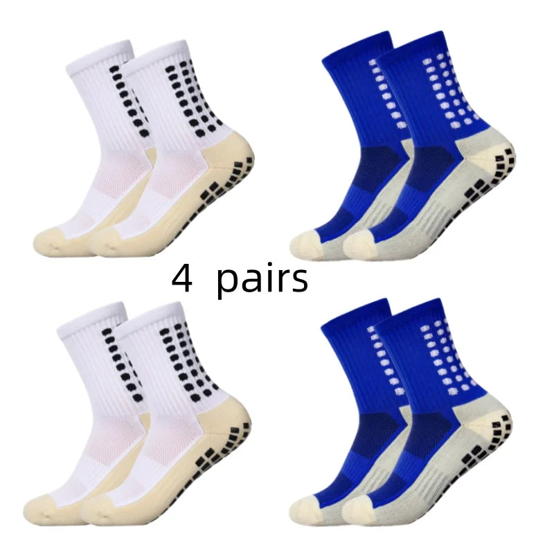 4 pairs of men's soccer socks non pad football basketball socks