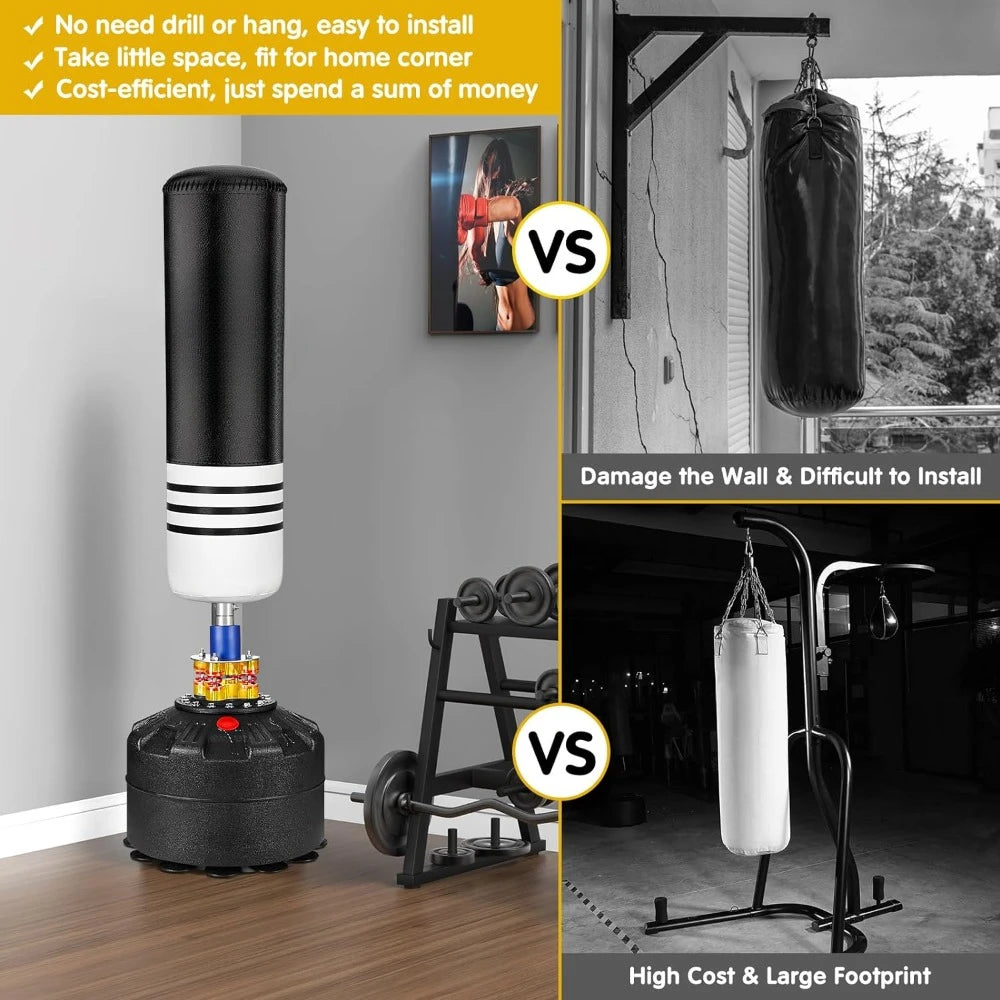 Heavy Boxing Bag With Stand for Adult Teens Kids Training Box