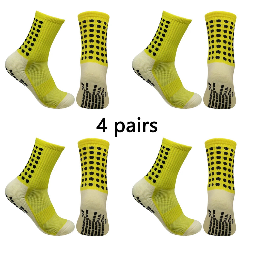 4 pairs of men's soccer socks non pad football basketball socks