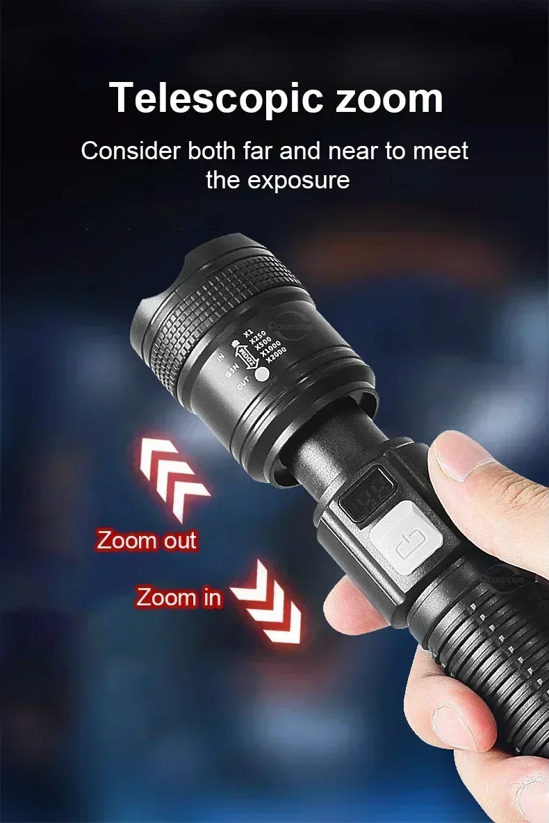 High Power Rechargeable LED Flashlight