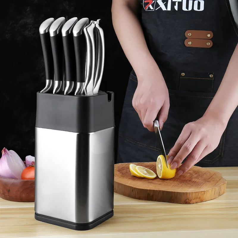 Stainless Steel Standing Knife Holder for 1-10pcs