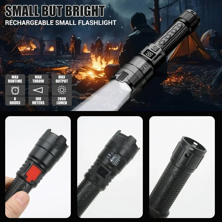 High Power Rechargeable LED Flashlight