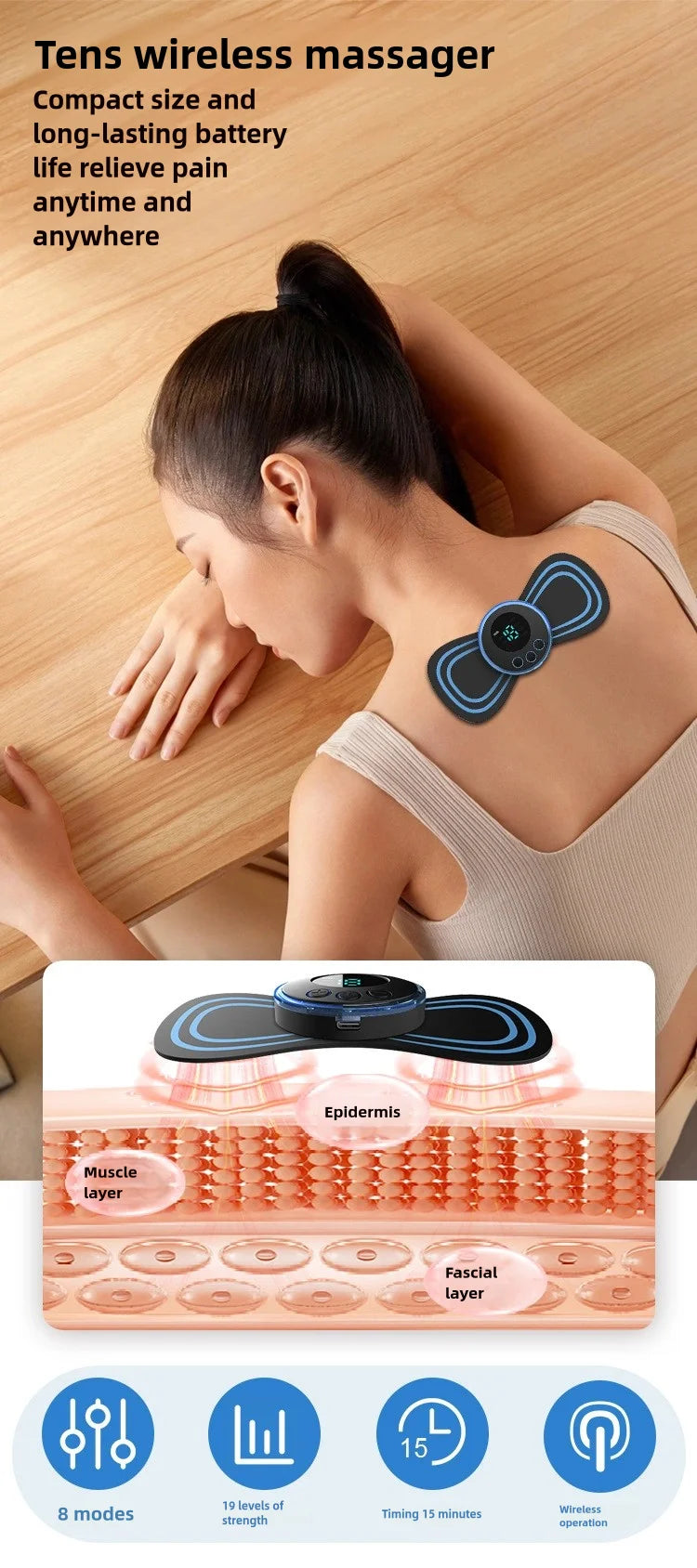 Mini Neck Massager Electric Muscle