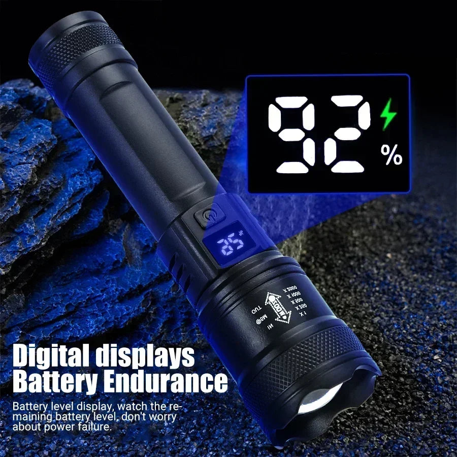 High Power Rechargeable LED Flashlight