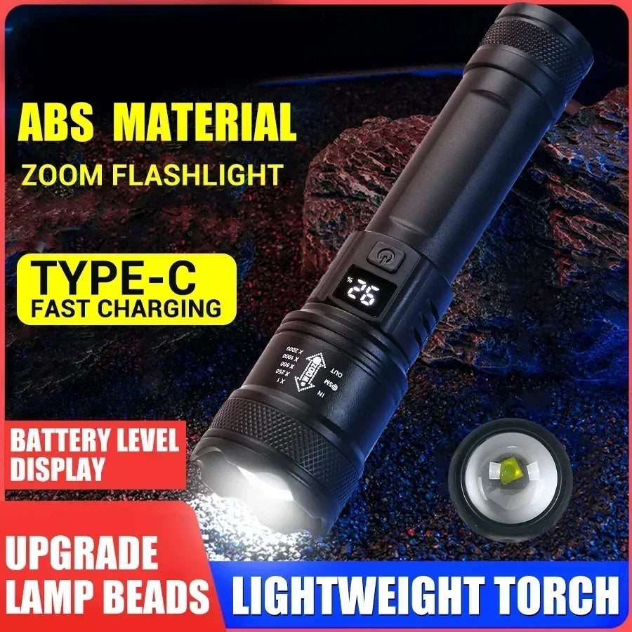 High Power Rechargeable LED Flashlight