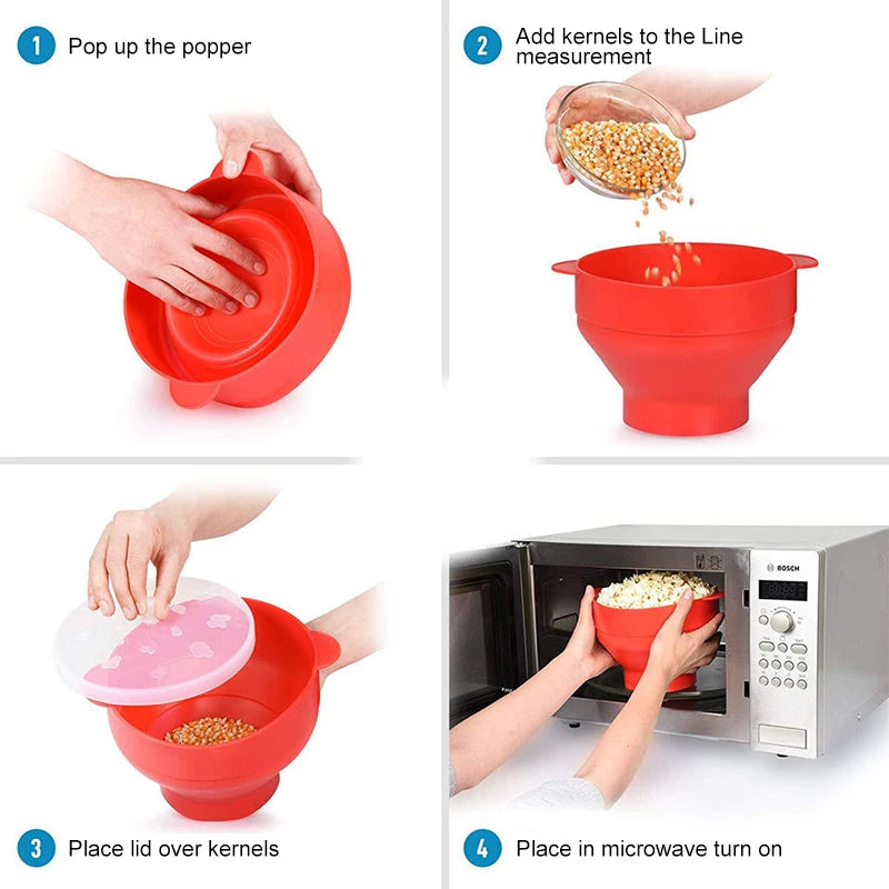 Silicone  Microwave Popcorn Bowl