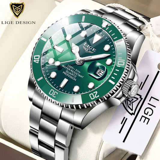 LIGE Top Brand Luxury Fashion Watch Men