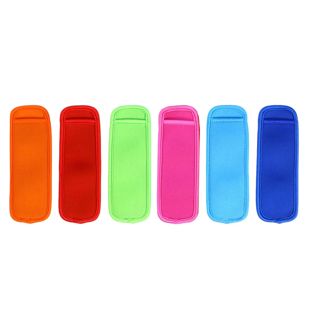 6 Pcs Colorful Popsicles Sets Insulated Ice Stick Holder