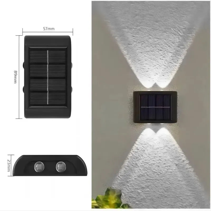 4LED Beads Up and Down Light Solar Power