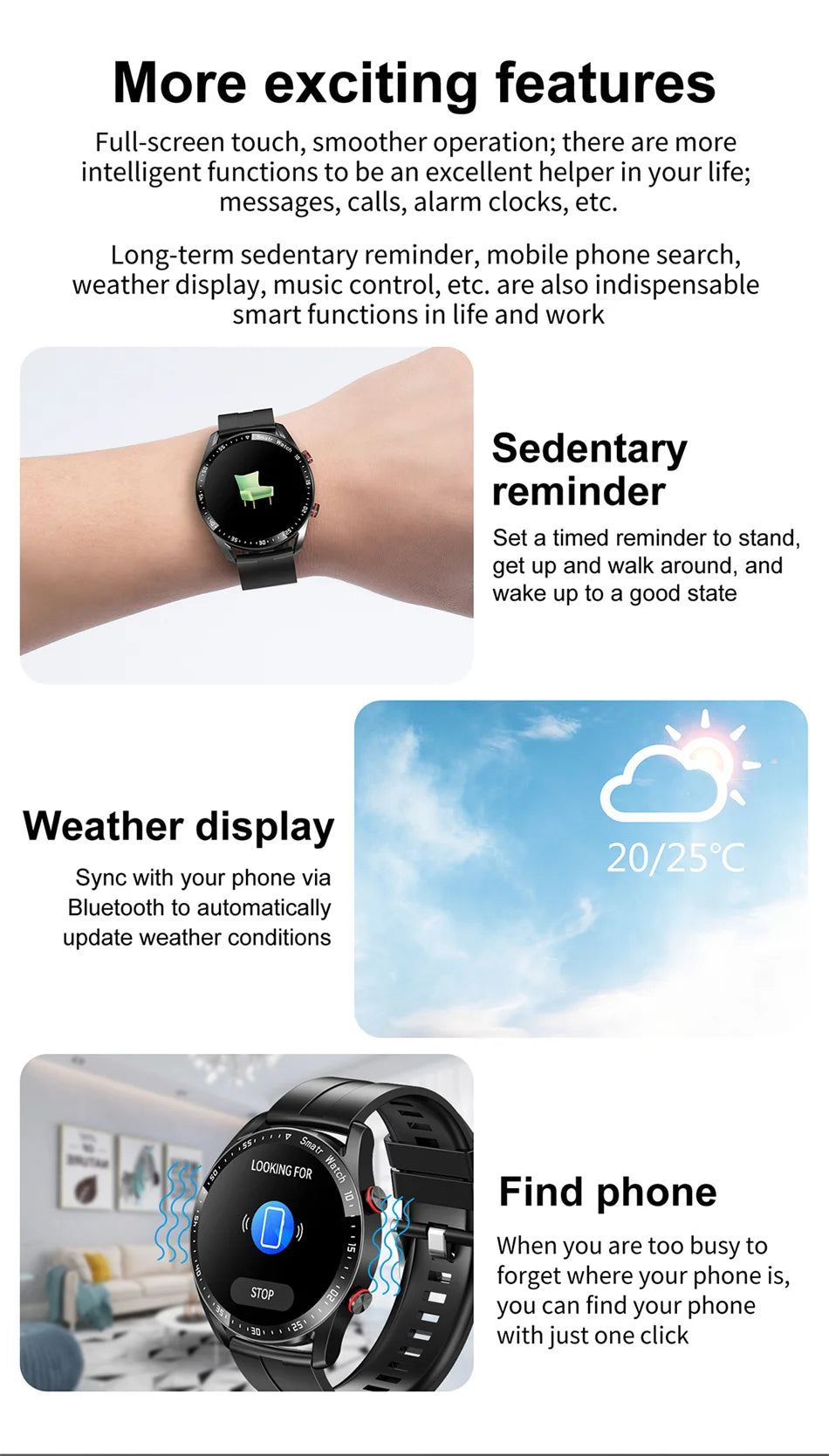 Bluetooth Call Smart Watch Men