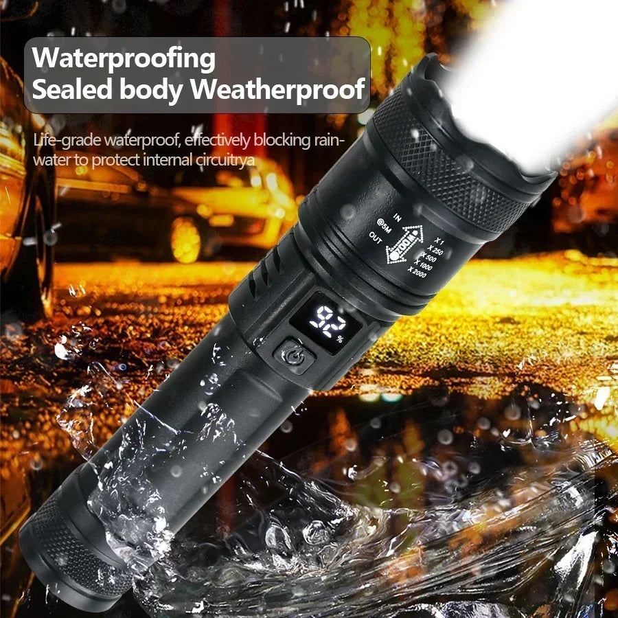 High Power Rechargeable LED Flashlight