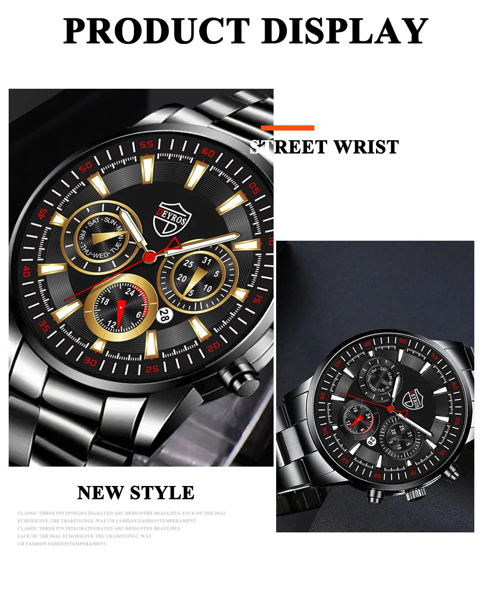 DEYROS Fashion Mens Watches