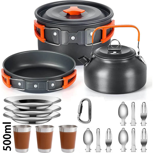 Camping Cooking set Travel For 2-3 Peaple