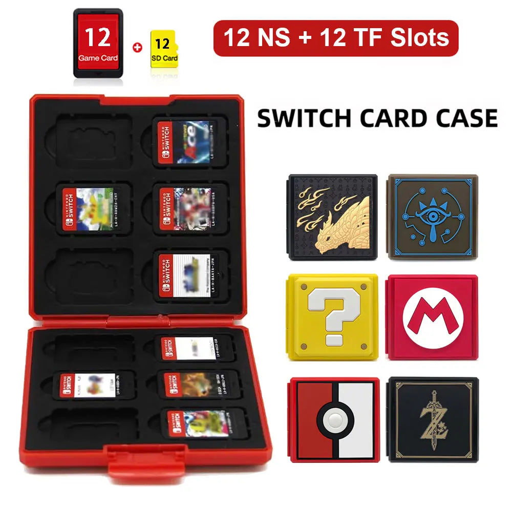 12 in 1 for Switch OLED Hard Game Card Case Storage Box Game