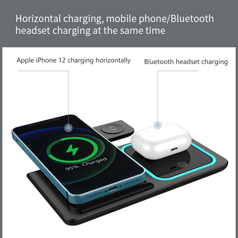 30W LED Fast Wireless Charger Stand