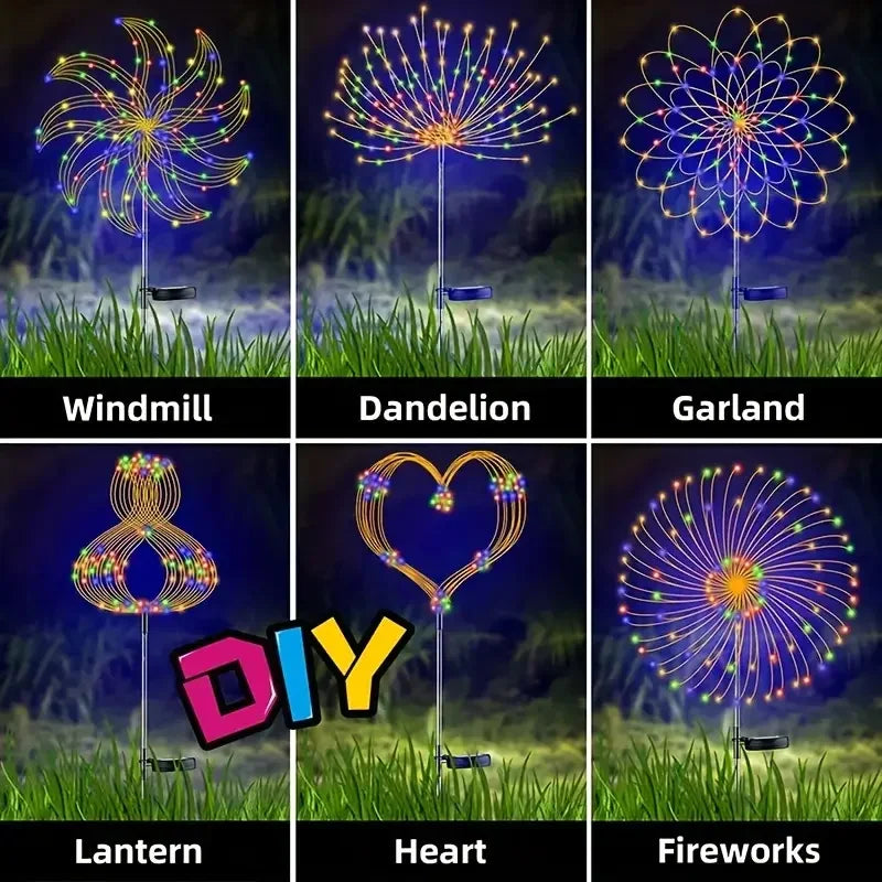 NEW Garedn Solar Fireworks Lights