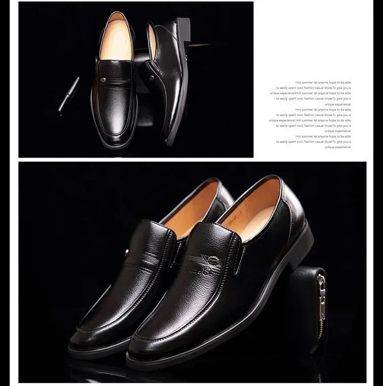 Leather Men Formal Shoes Luxury Brand