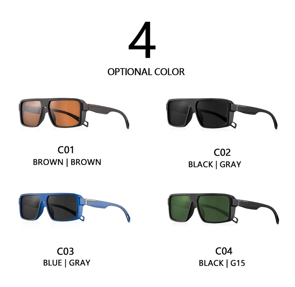 Classic Square Polarized Sunglasses for Men Women Fashion Sports Sunglasses