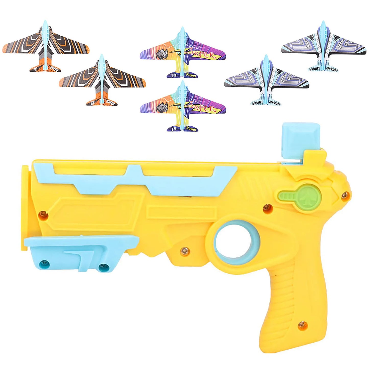 Airplane Launcher Bubble Catapult With 6 Small Plane Toy